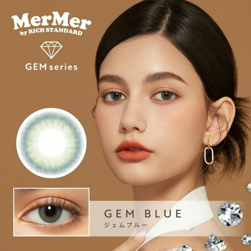 Mermer Gem 1 Day Color ContactLens |  Gem Blue 10 pcs