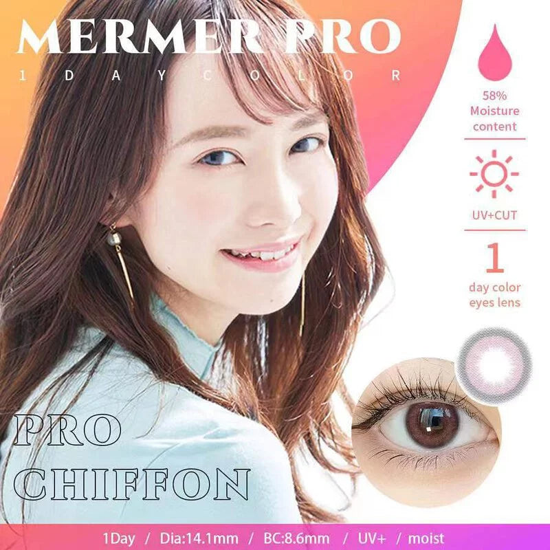 Mermer Pro 1 Day Color ContactLens |  Chiffon 10 pcs