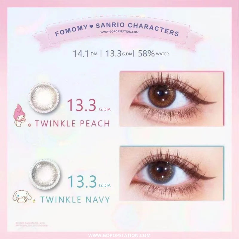 FOMOMY Sanrio 1 day Color - 10 Lenses (Twinkle Peach)