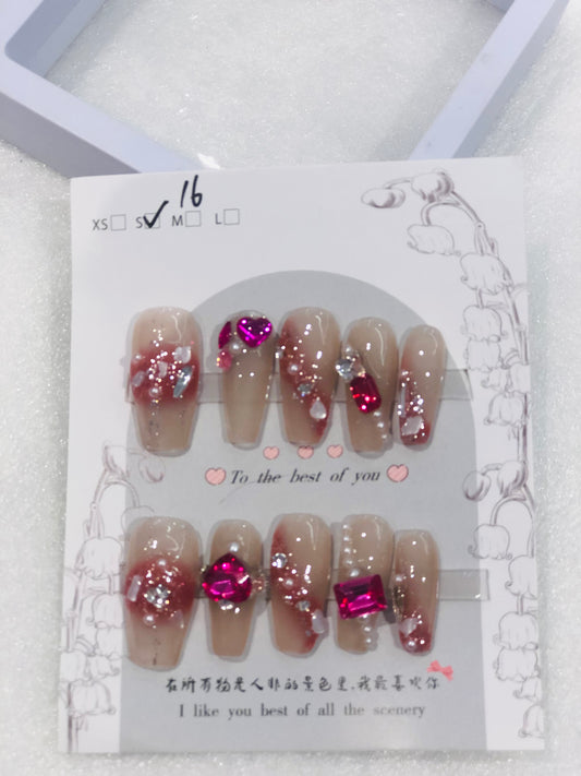 Handmade Manicure - 3D Cream Rose Garden