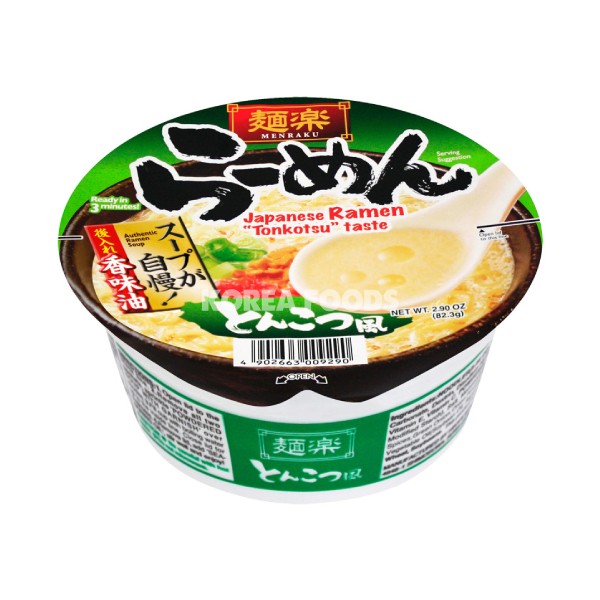 Hikari Menraku Cup Ramen Tonkotsu 82.3g - MOMO E-Store