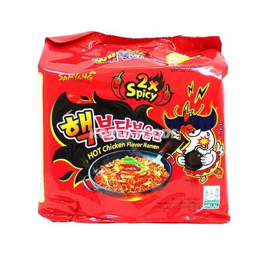 Double Spicy Hot Chicken Ramen (140g x 5) Multipack - MOMO E-Store