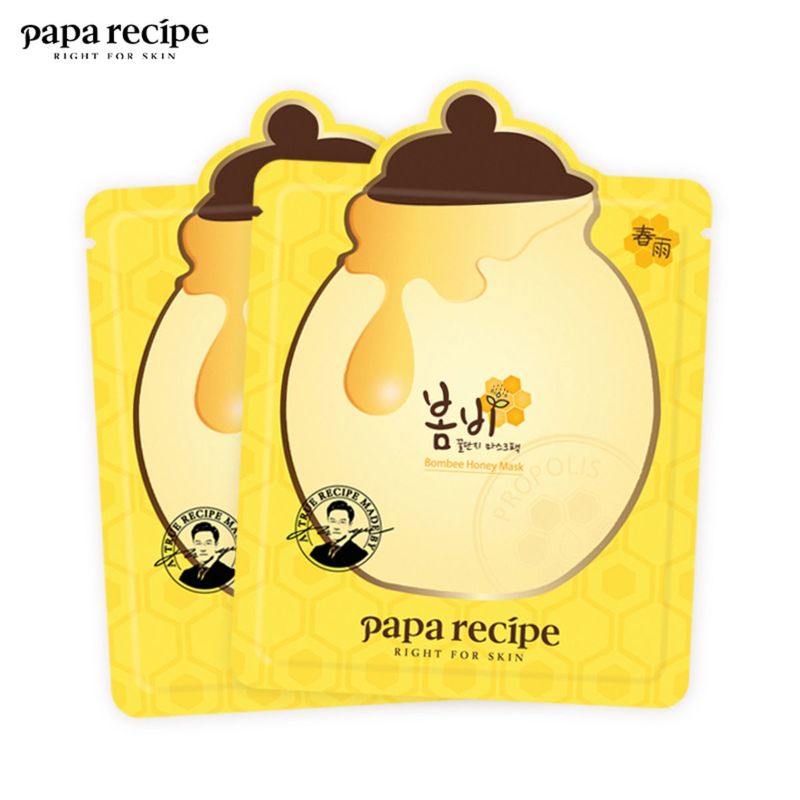 Papa Recipe Bombee Honey Mask 10pc 韩国Papa recipe 春雨 黄色蜂蜜补水滋养面膜 - MOMO E-Store