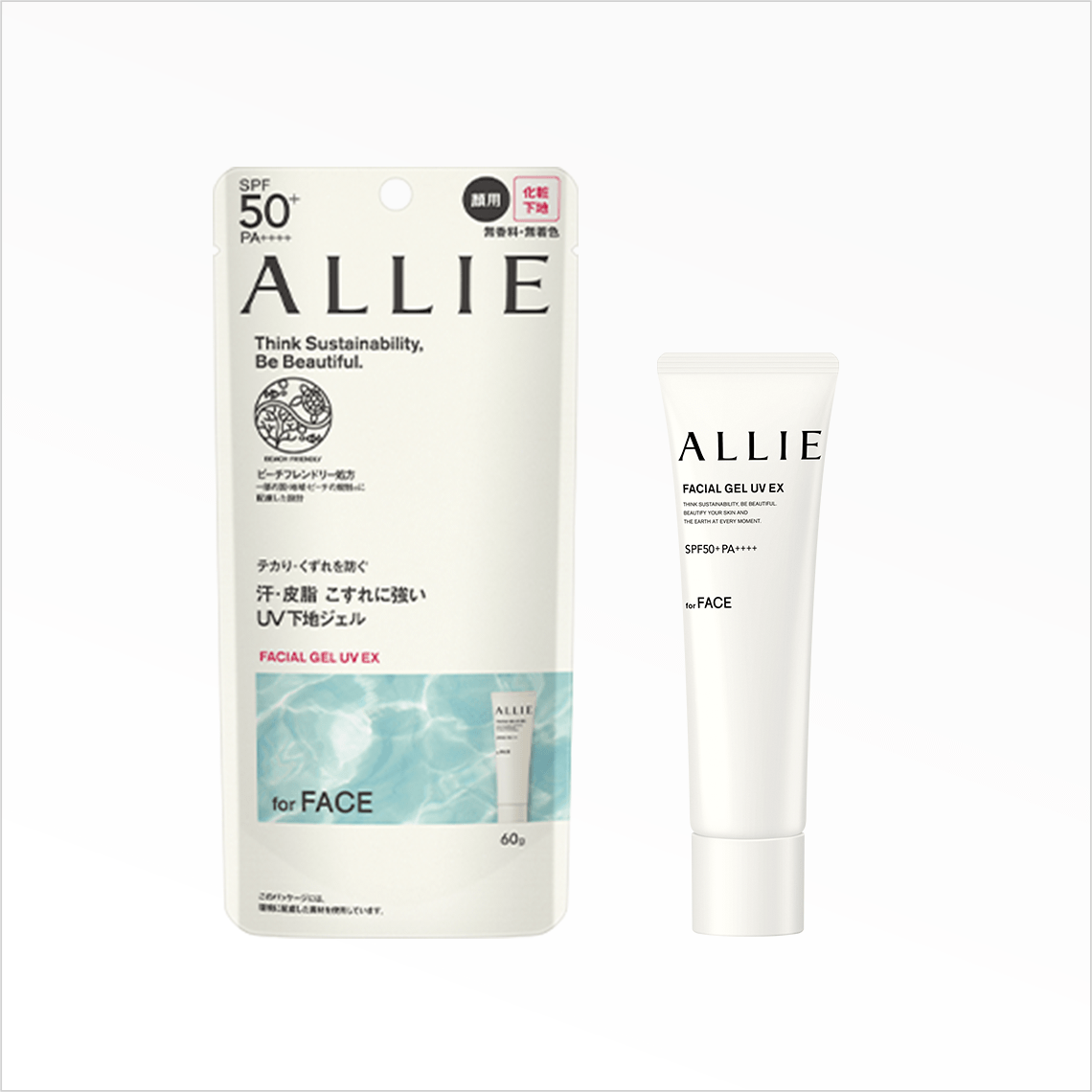 Allie Chrono Beauty Facial Gel UV EX 60g 嘉娜宝 Kanebo ALLIE 环保脸部专用防晒水凝乳EX SPF50+ PA++++ 60g  - MOMO E-Store
